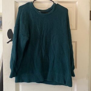 Green knit sweater